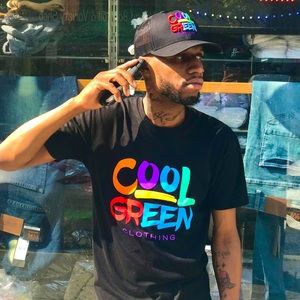 Black Multicolored Unisex Tshirt By Cool Green Clothing